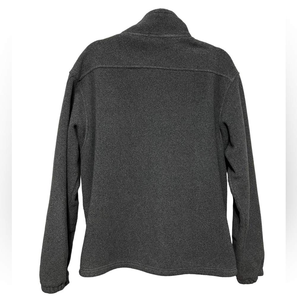 L.L. Bean Fleece Jacket Slightly Fitted Gray Full Zip Polyester Large - Picture 2 of 7